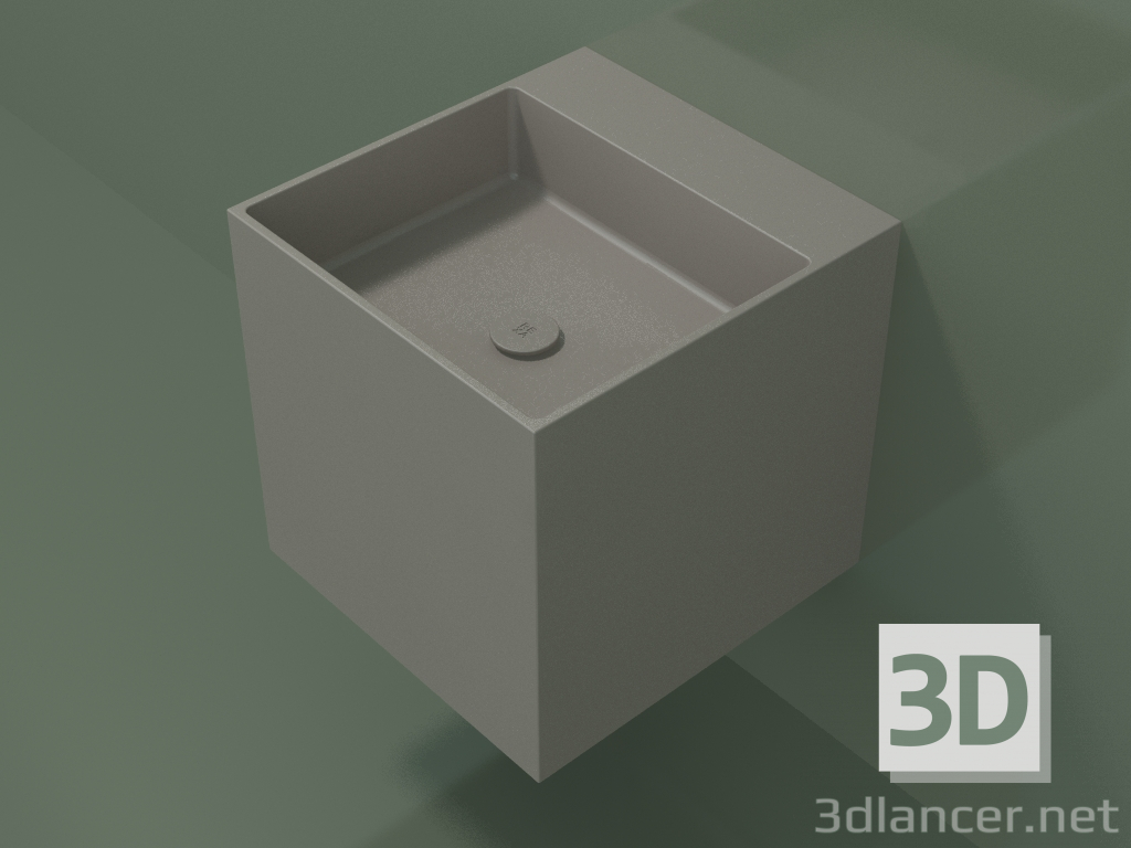 3d model Lavabo de pared (02UN23302, Clay C37, L 48, P 50, H 48 cm) - vista previa