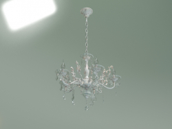 Lustre suspendu 3281-5 (blanc avec cristal Strotskis teinté or)