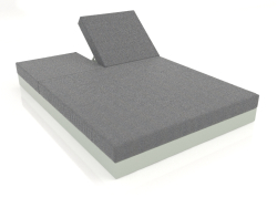 Cama con respaldo 140 (Gris cemento)