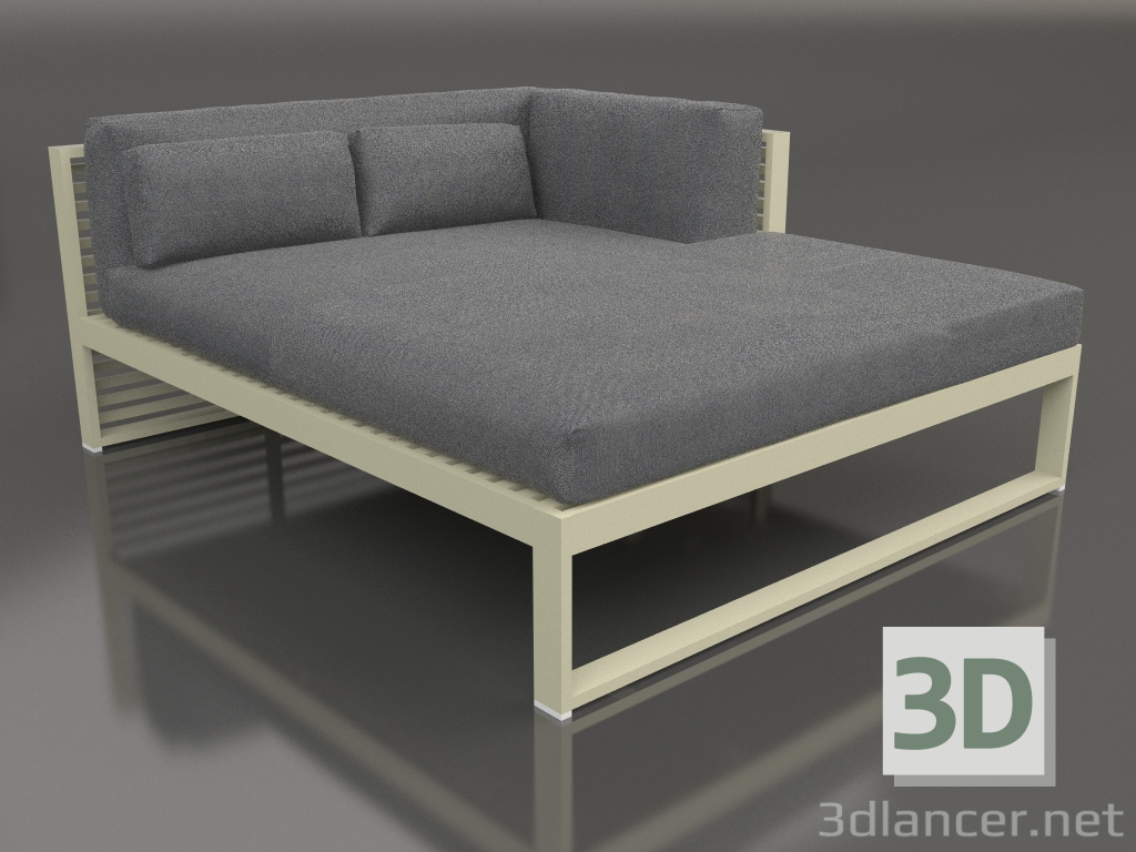 Modelo 3d Sofá modular XL, seção 2 direita (Ouro) - preview