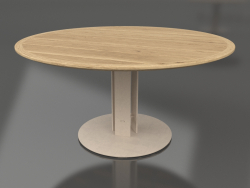 Table à manger Ø150 (Sable, bois Iroko)