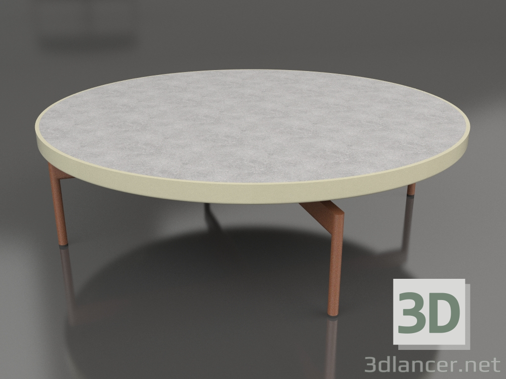 3d модель Стіл журнальний круглий Ø120 (Gold, DEKTON Kreta) – превью