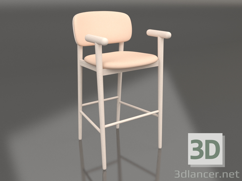 3d model Taburete de bar con brazos Mild (02) - vista previa