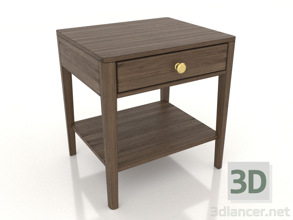 3D modeli Başucu sehpası 470 mm (açık dişbudak ceviz) - önizleme