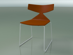 Chaise empilable 3702 (sur traîneau, Orange, V12)