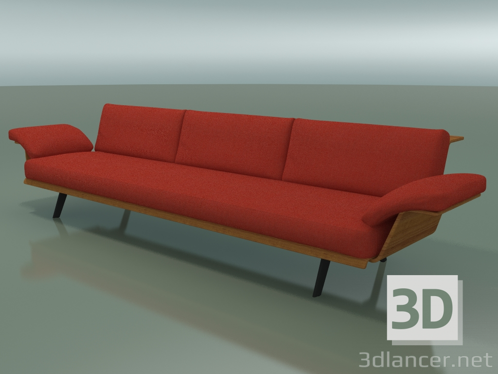 3D Modell Zentralmodul Lounge 4405 (L 270 cm, Teak-Effekt) - Vorschau