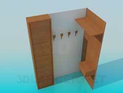 Armoire de coin dans le couloir