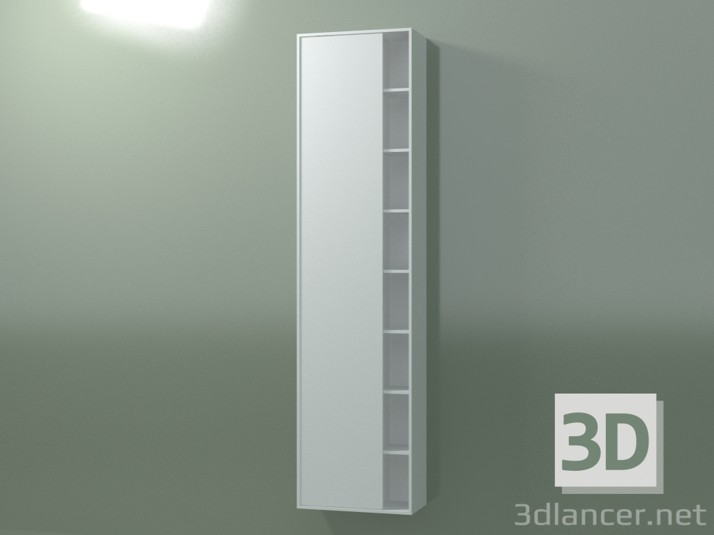 3d model Armario de pared con 1 puerta izquierda (8CUCFCS01, Glacier White C01, L 48, P 24, H 192 cm) - vista previa