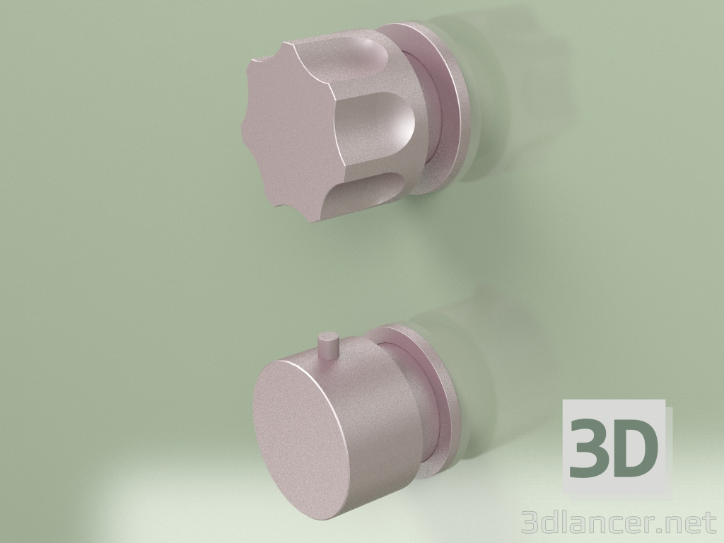 3D Modell Thermostatmischer mit 1 Absperrventil (17 48 0, OR) - Vorschau