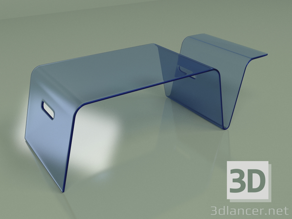 3d model Coffee table Modern Acrylic 80x34 - preview