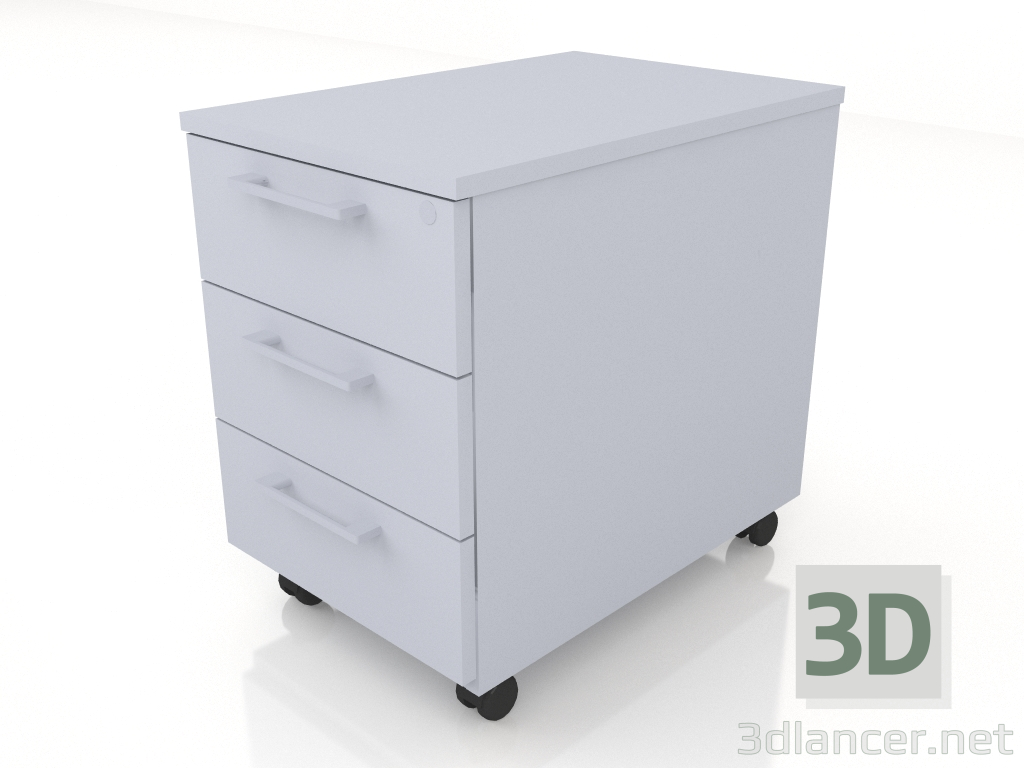 3d model Pedestal móvil Basic KDT13 (402x600x586) - vista previa