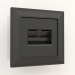 3d model Double Ethernet socket RJ-45 (black matte) - preview