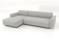 Sofa-bed 2.5 seater extended left