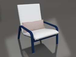 Chaise longue à dossier haut (Bleu nuit)