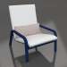 modello 3D Poltrona lounge con schienale alto (Blu notte) - anteprima