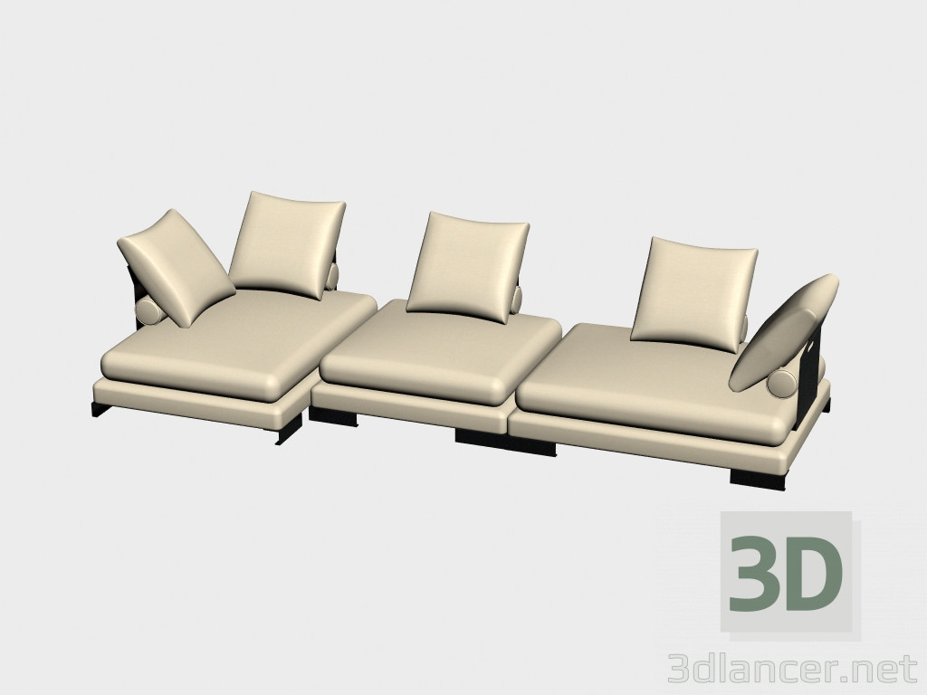 Modelo 3d Sofá local modular (III-variante) - preview