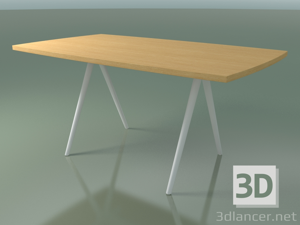 3d модель Стіл зі стільницею в формі мила 5431 (H 74 - 90x160 cm, ніжки 180 °, veneered L22 natural oak, V12) – превью