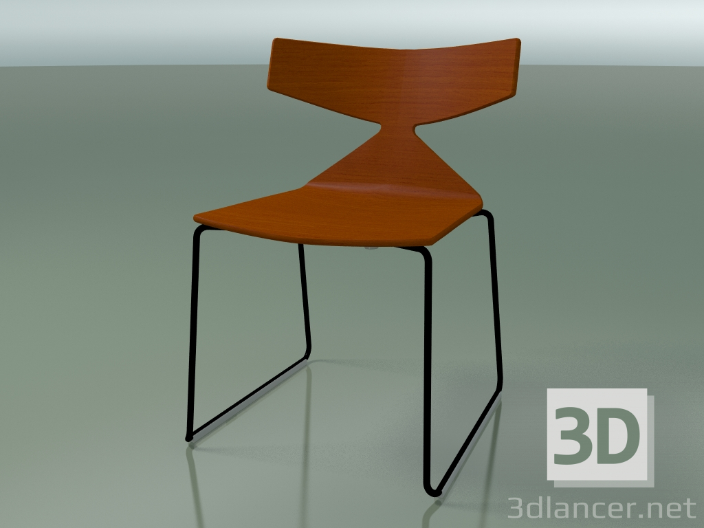 3d model Silla apilable 3702 (en trineo, naranja, V39) - vista previa