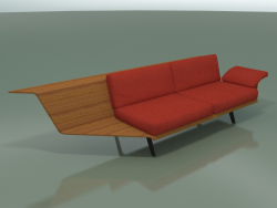 Modulo angolare doppio Lounge 4406 (90 ° a destra, effetto Teak)