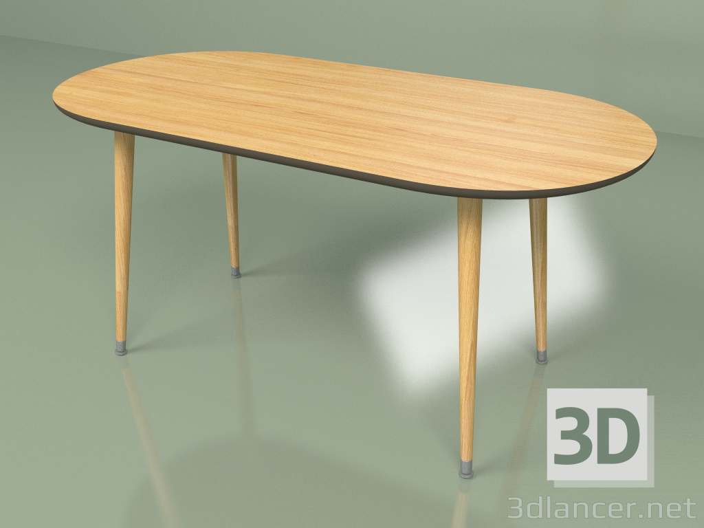 modèle 3D Table basse Placage de savon (marron foncé) - preview