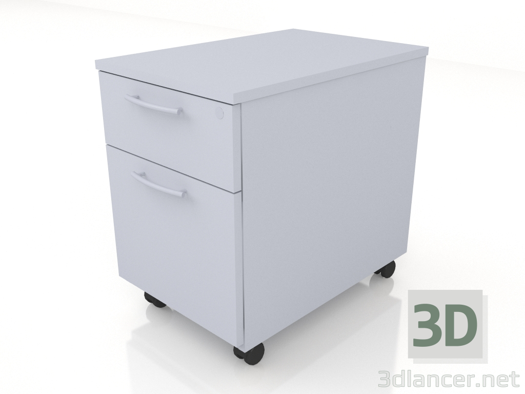 modello 3D Piedistallo mobile Basic KKT12 (402x600x586) - anteprima