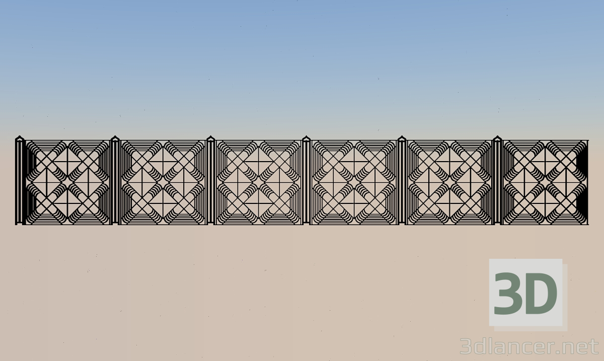 3d model Fence - preview