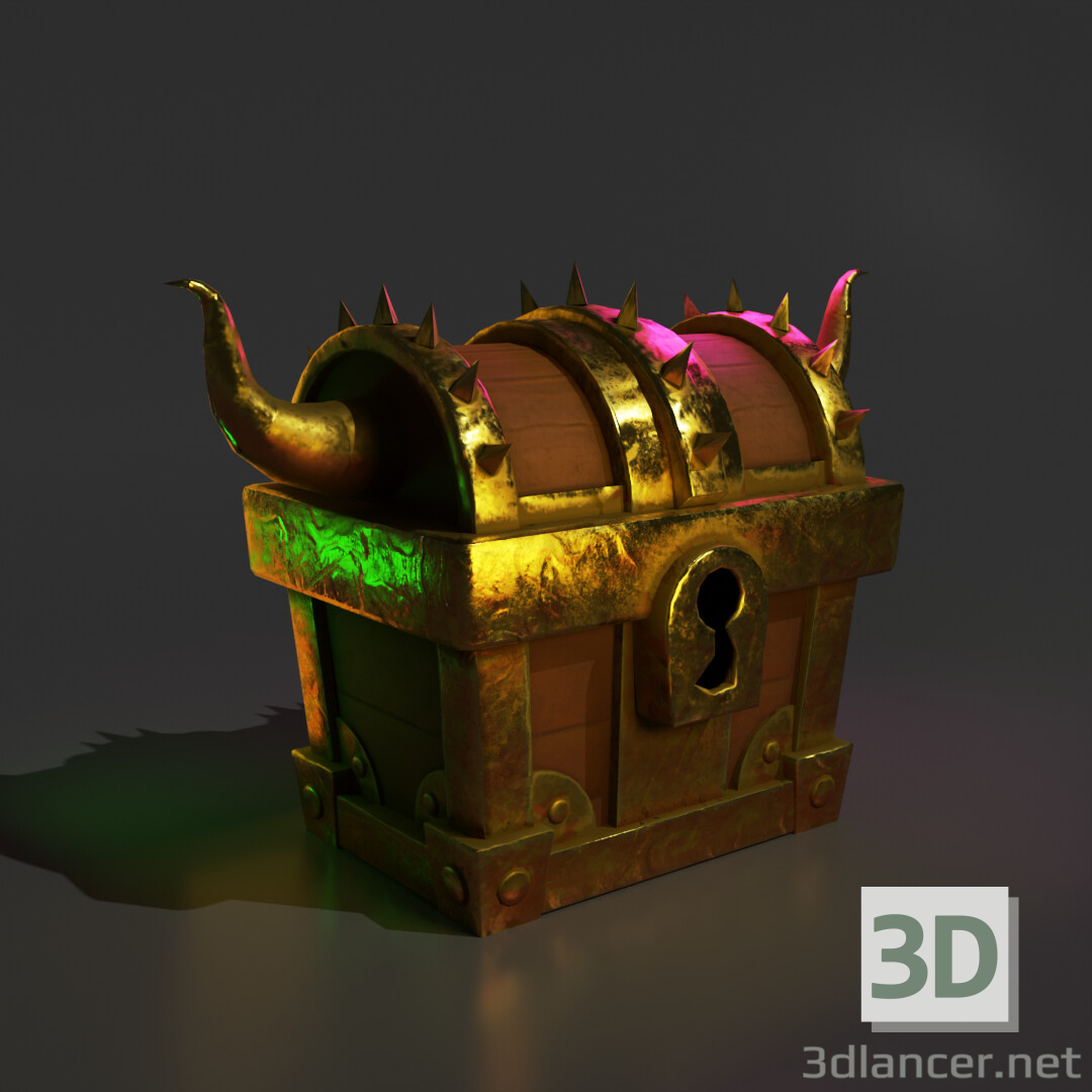 Caricatura "El cofre de oro" 3D modelo Compro - render