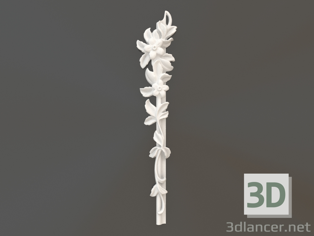 3d model Gypsum corner element DELH 003 4-1 A (467x89x31) - preview