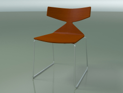 Silla apilable 3702 (en trineo, naranja, CRO)