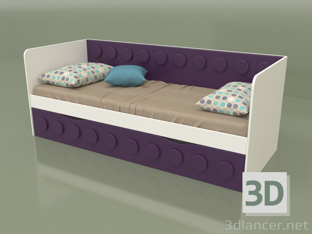 modello 3D Divano letto per adolescenti con 1 cassetto (Ametist) - anteprima