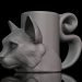 Becher - Katze 3D-Modell kaufen - Rendern