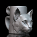 Becher - Katze 3D-Modell kaufen - Rendern