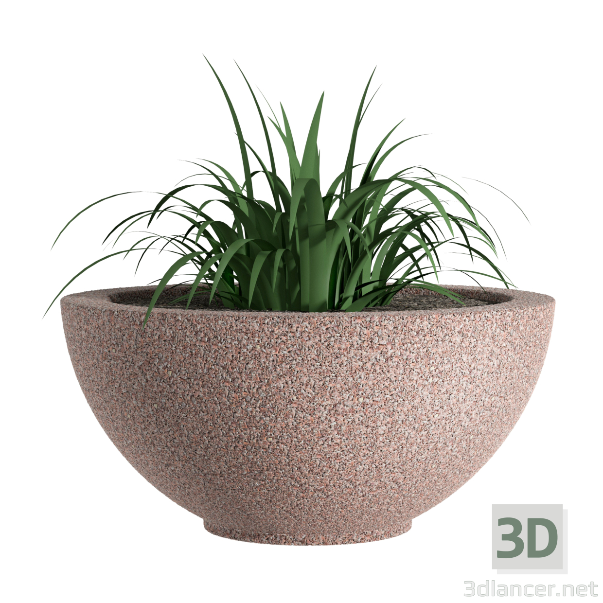 modèle 3D de Pot de fleurs Hémisphère petit acheter - rendu