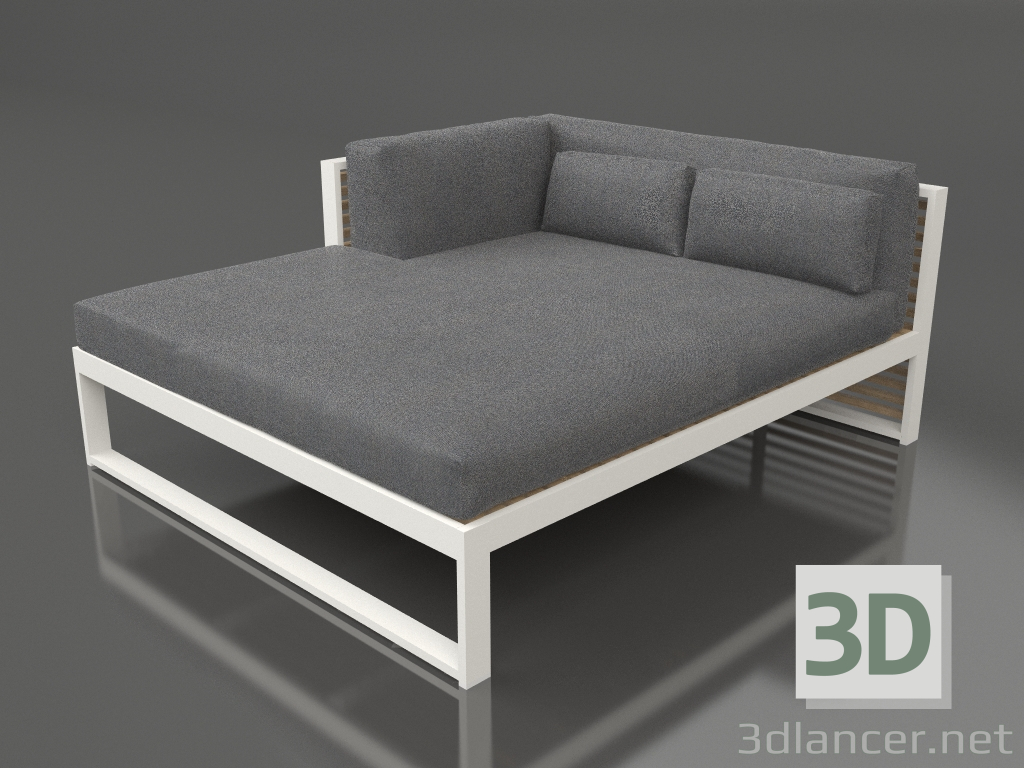 modello 3D Divano componibile XL, sezione 2 sinistra (Grigio agata) - anteprima