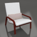 3d model Lounge chair with a high back (Wine red) - preview