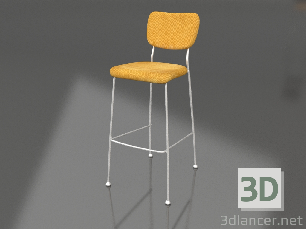 3d model Taburete de bar Benson 75,5 cm (Ocre) - vista previa