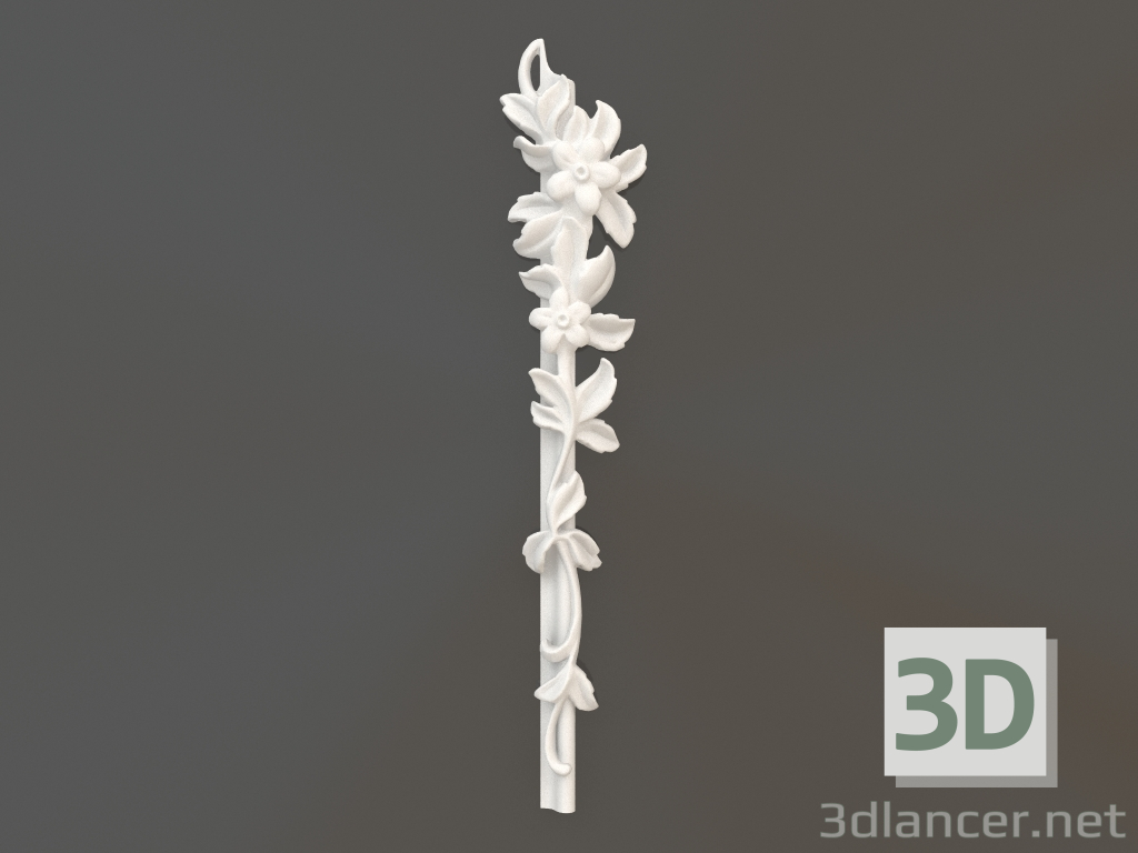 3d model Gypsum corner element DELH 003 4-1 B (467x89x31) - preview