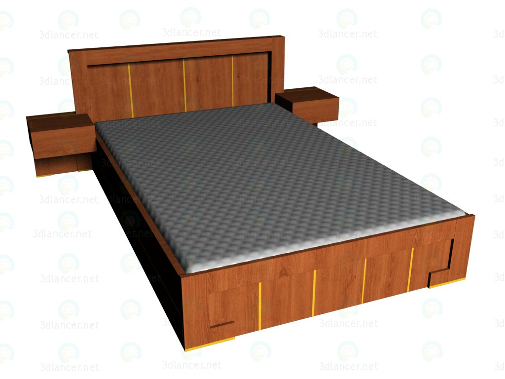 3d model Bed 140/220 - preview