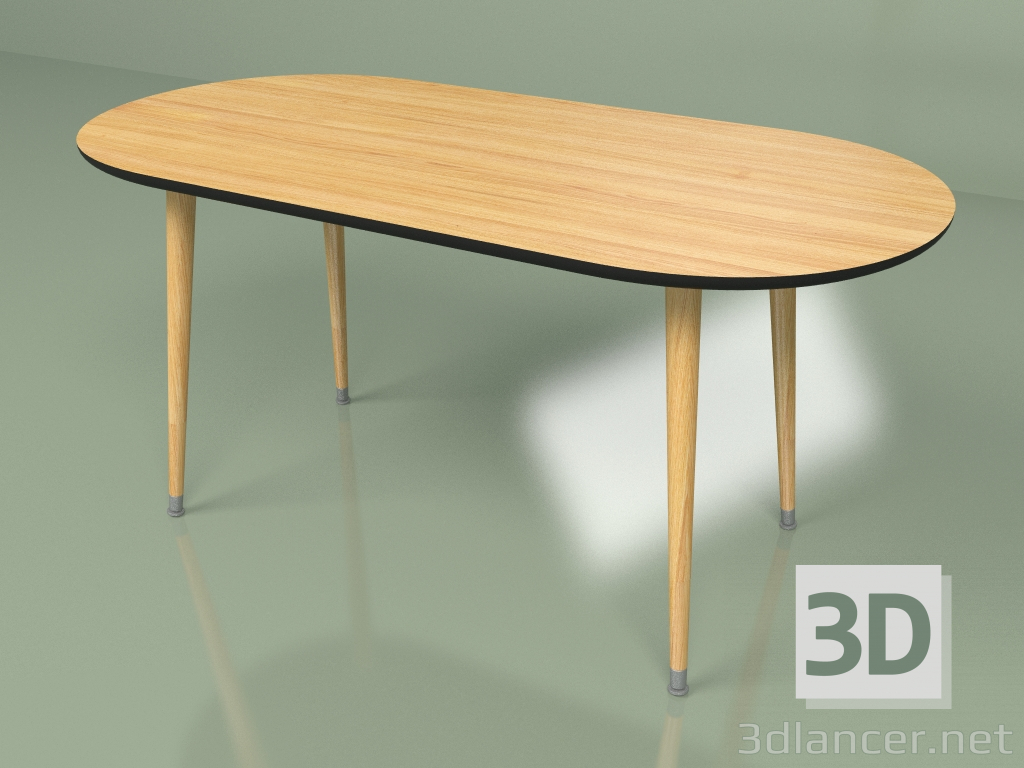 3D Modell Couchtisch Seifenfurnier (schwarz) - Vorschau