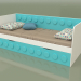 3d model Teenage sofa bed with 1 drawer (Aqua) - preview