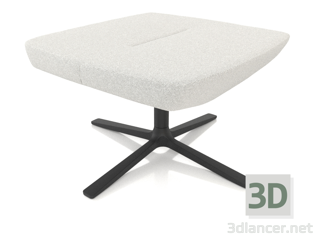 modello 3D Pouf con base in metallo - anteprima