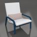 3d model Lounge chair with a high back (Grey blue) - preview