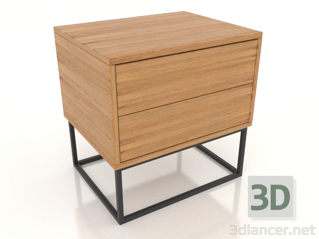 3d model Bedside table PUSH 500 mm (natural oak) - preview