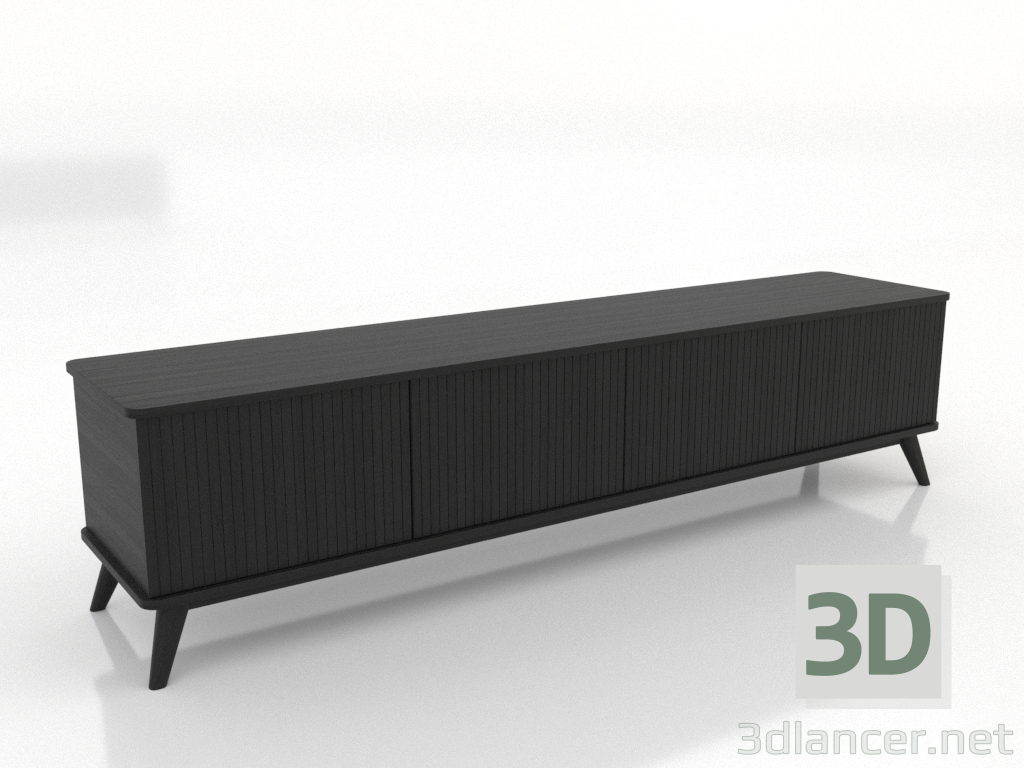 Modelo 3d Móvel de TV GRANDE 2000 mm (preto RAL 9005) - preview Modelo 3d Móvel de TV GRANDE 2000 mm (preto RAL 9005) - preview