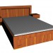 3d model Cama de 140 x 200 - vista previa