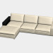 3d model Sofa modular angular (with shelves) Portland - preview