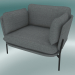 3d model Sillón Cloud (LN1, 84x100 N 75cm, patas negras cálidas, Hot Madison 724) - vista previa