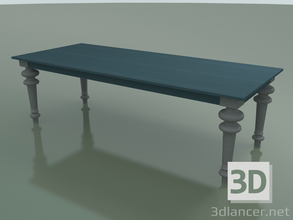 3d model Mesa de comedor (33, azul, piedra Piasentina) - vista previa