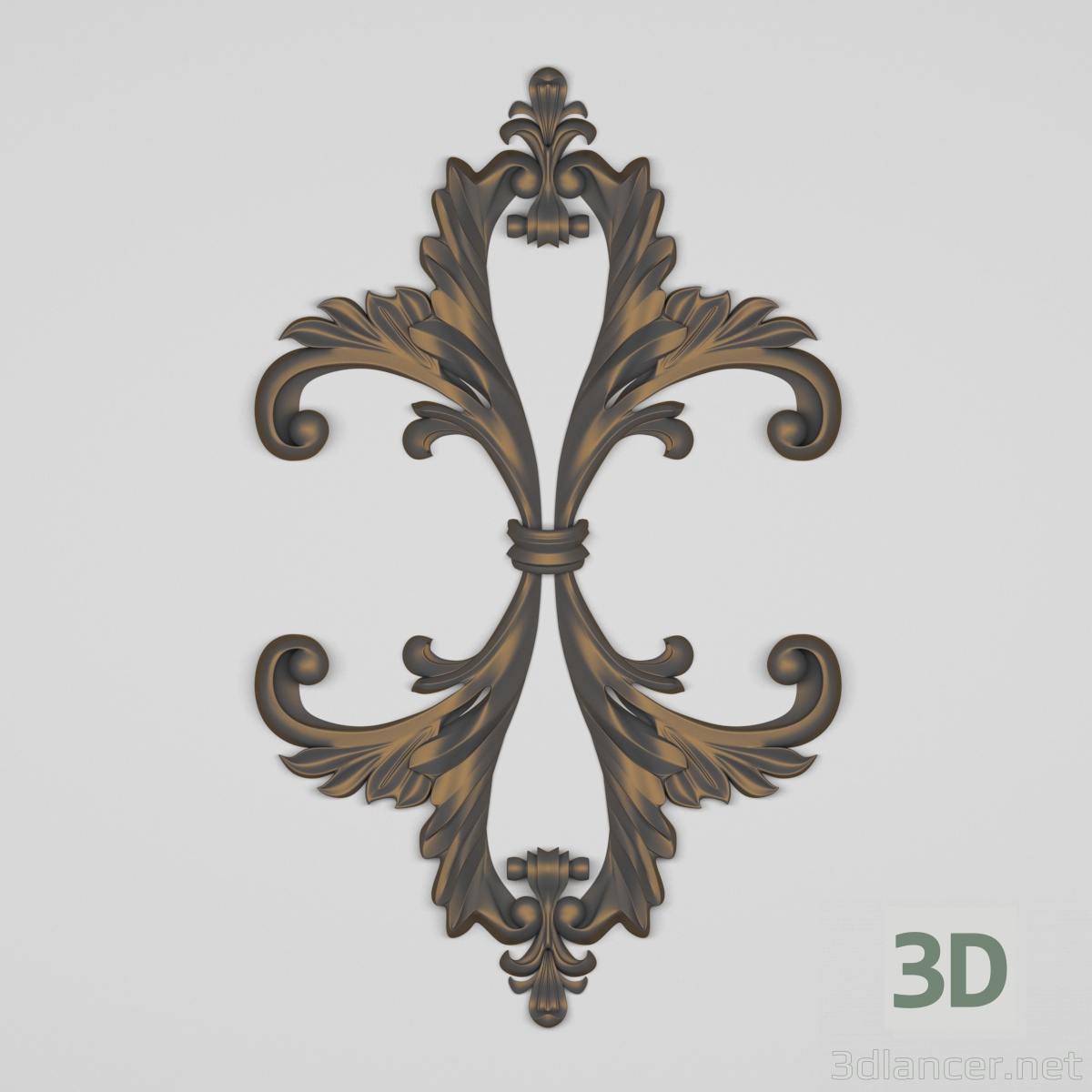 3d Vertical decor model buy - render