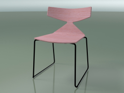 Chaise empilable 3702 (sur un traîneau, rose, V39)